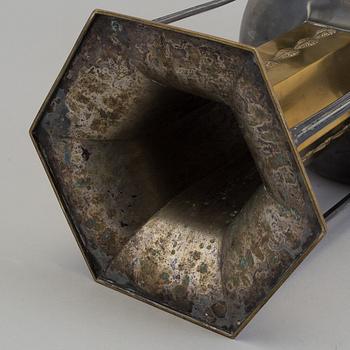 A early 20th century Jugend Wurttembergische Metallwarenfabrik (WMF) EPNS vase from Germany.