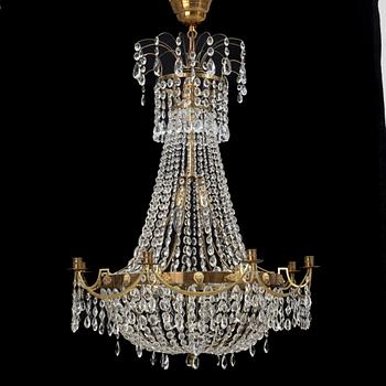 A late Gustavian chandelier, ealry 20th century.