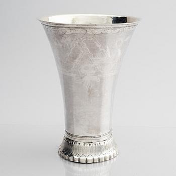 Hans Langberg, bägare, silver, Söderhamn 1799. Sengustaviansk.