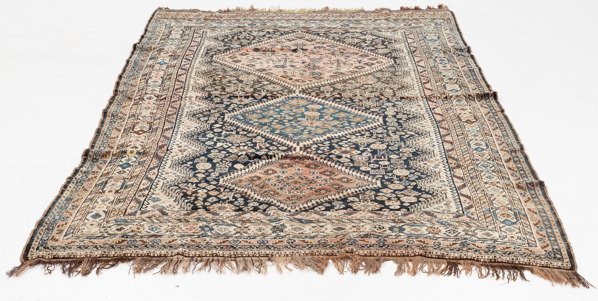 Matta, Shiraz Kashkai, antik, ca 284 x 171 cm.