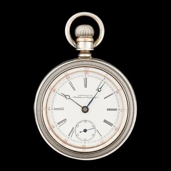FICKUR, herr, silver, Waltham watch Co, omkring 1900.