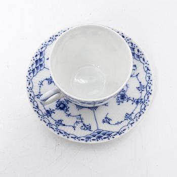 Kaffeservis, 8 delar, "Musselmalet helblonde", Royal Copenhagen, Danmark.