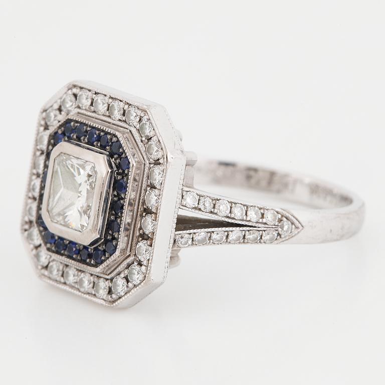 Sapphire and diamond ring.