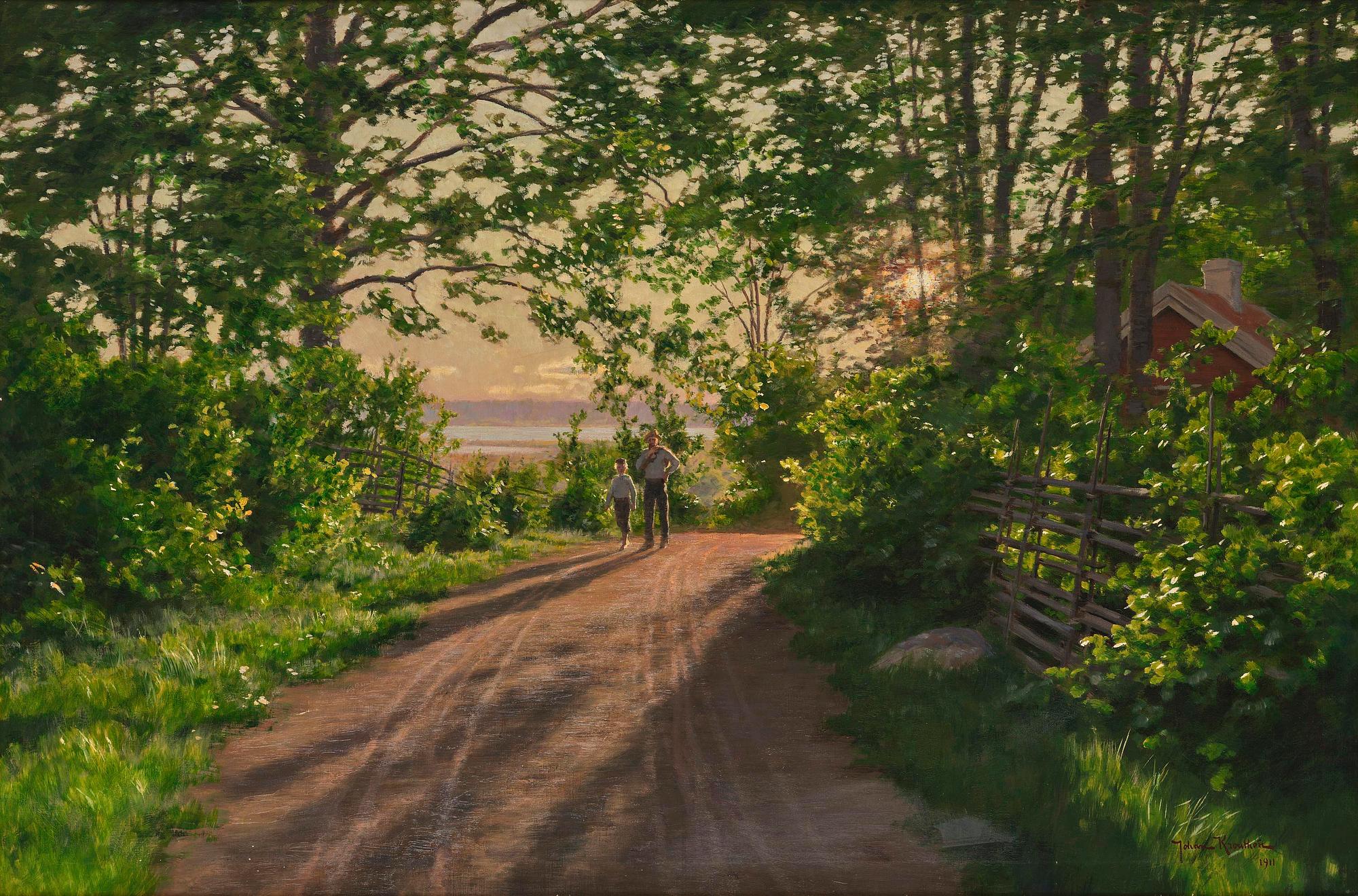 Johan Krouthén, Walk in summer greenery.