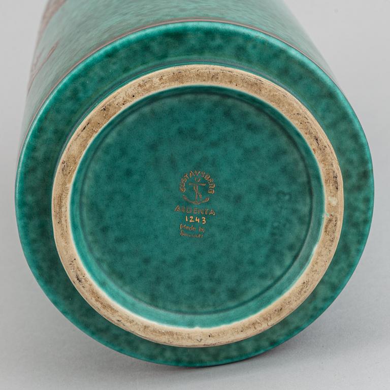 WILHELM KÅGE, an "Argenta" stoneware vase, Gustavsberg, Sweden.