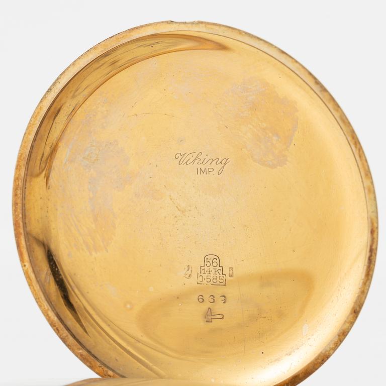 Fickur, Viking, 14K guld, 51 mm.