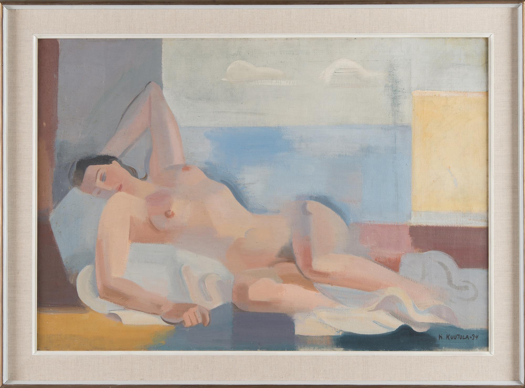 Kalle Kuutola, Liggande naken modell.