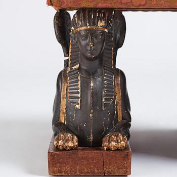 A late Gustavian style stool, 19th century.