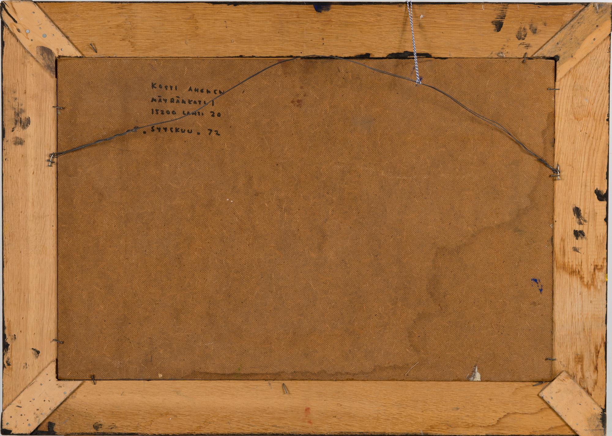 KOSTI AHONEN, oil on board, signed and dated -72.