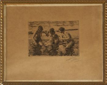 ANDERS ZORN, etching, 1919, signed in pencil.