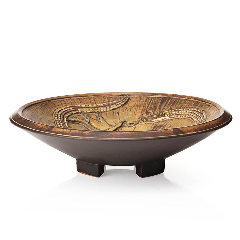 Wilhelm Kåge, a "Farsta" footed bowl, Gustavsberg studio, Sweden 1948.