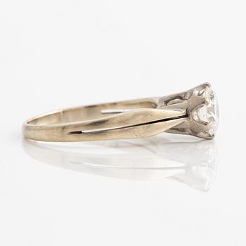 Ring, 18K vitguld med briljantslipad diamant 1,20 ct.