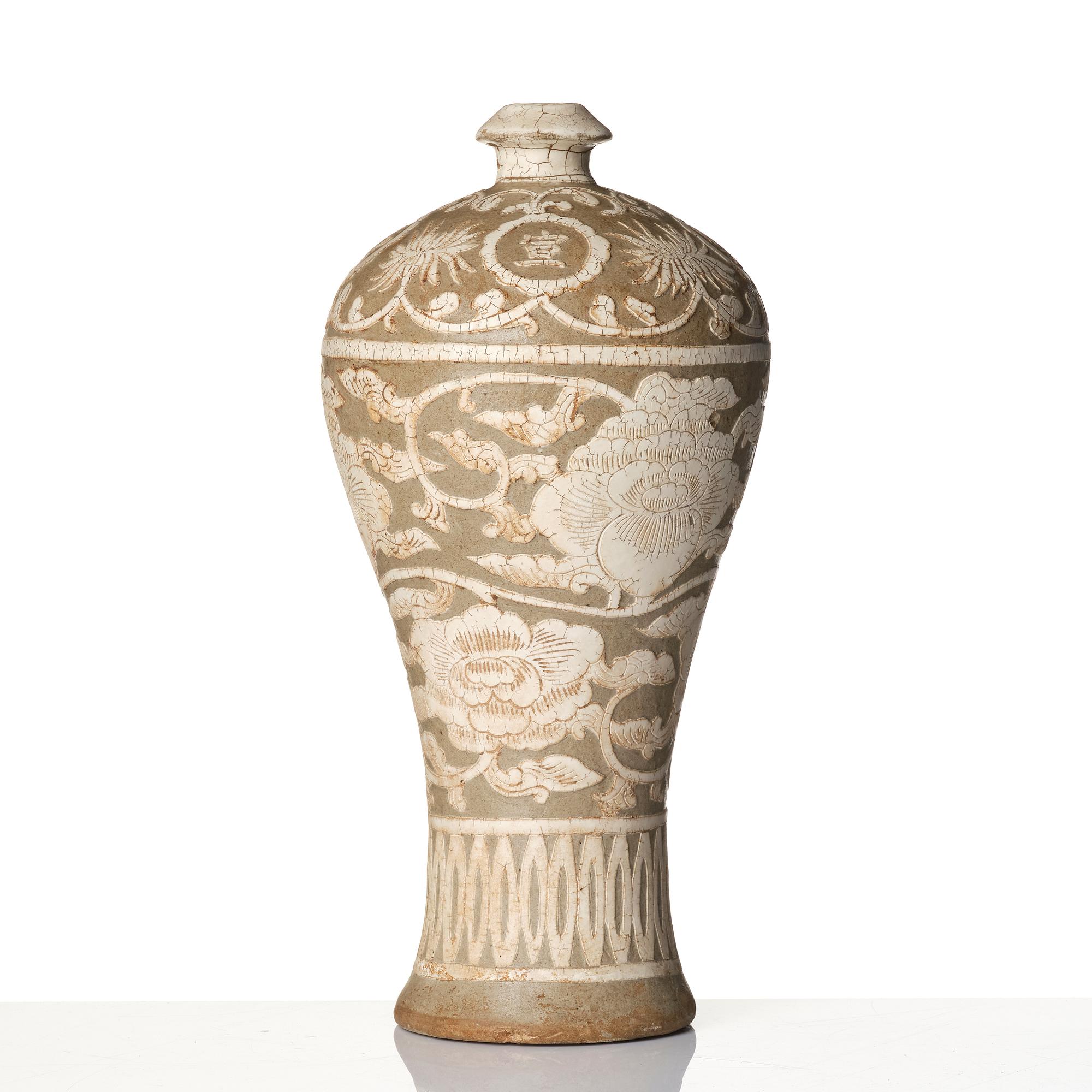 Vas, keramik. Citzhou-typ. Troligen Mingdynastin eller senare.