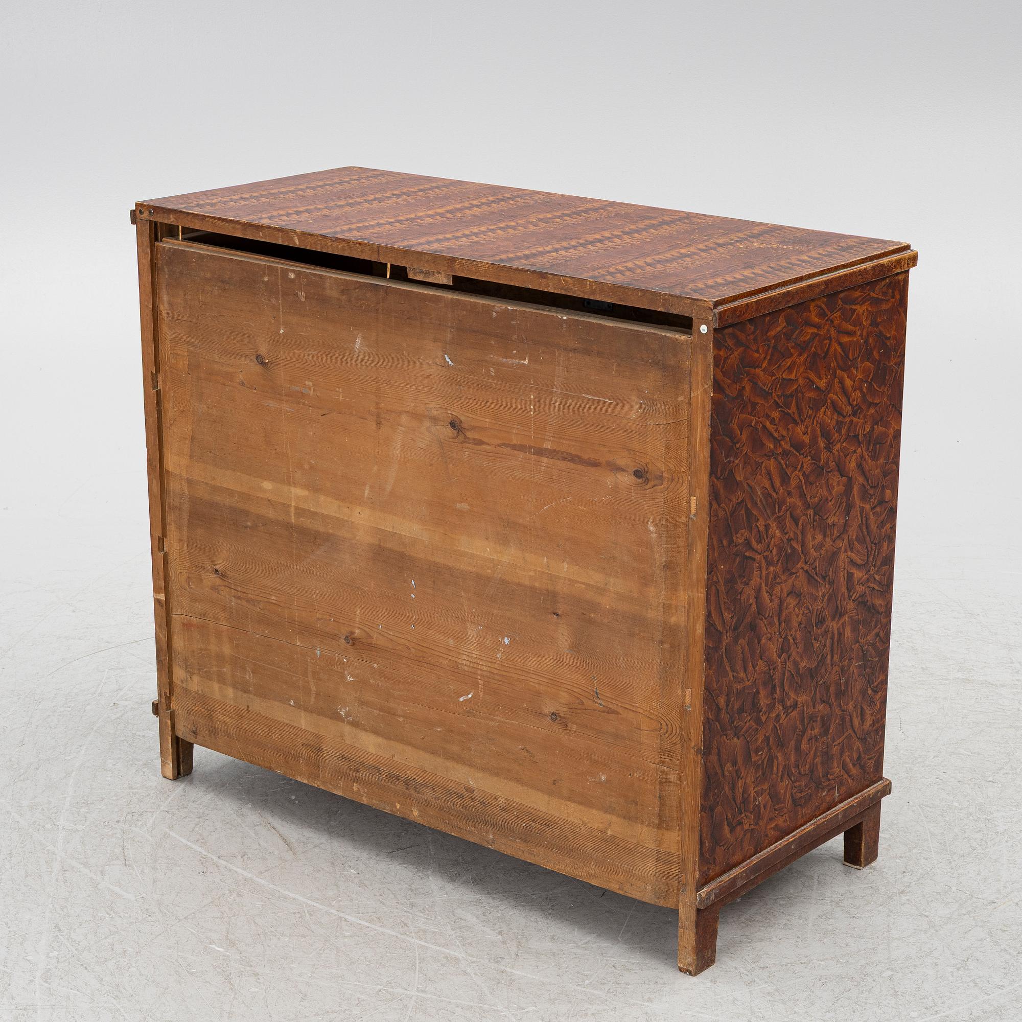 A chest of drawers, probably Värmland, dated 1863.