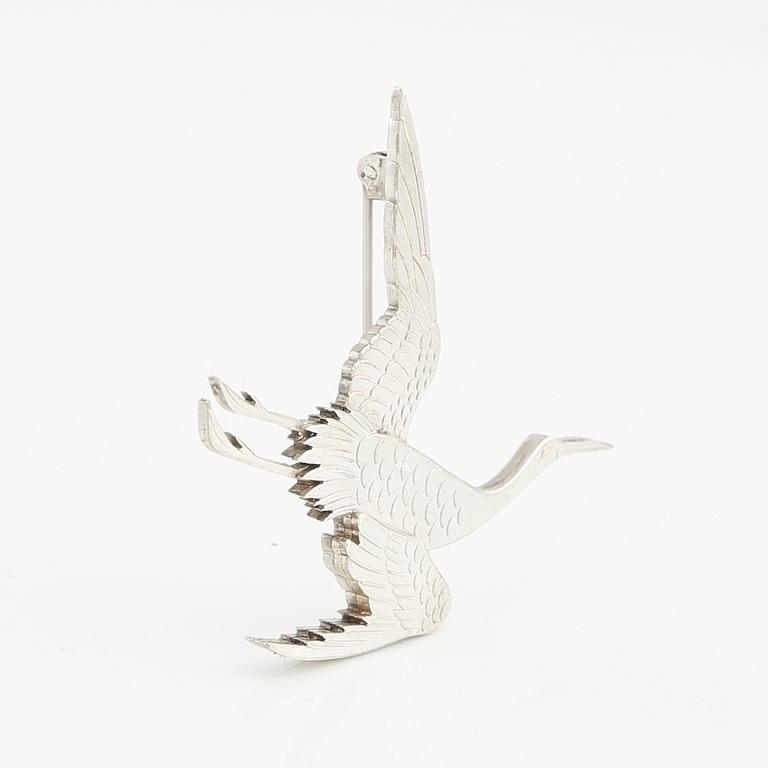 Wiwen Nilsson, brooch sterling silver, Lund 1964.