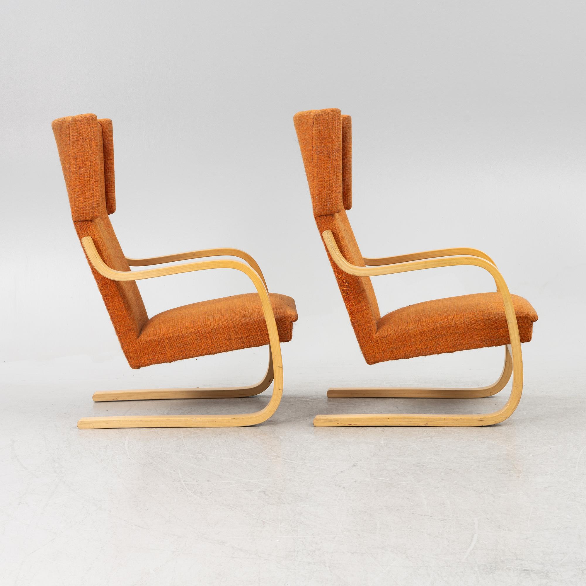 Alvar Aalto, armchairs, a pair, model 401, Artek, Finland.