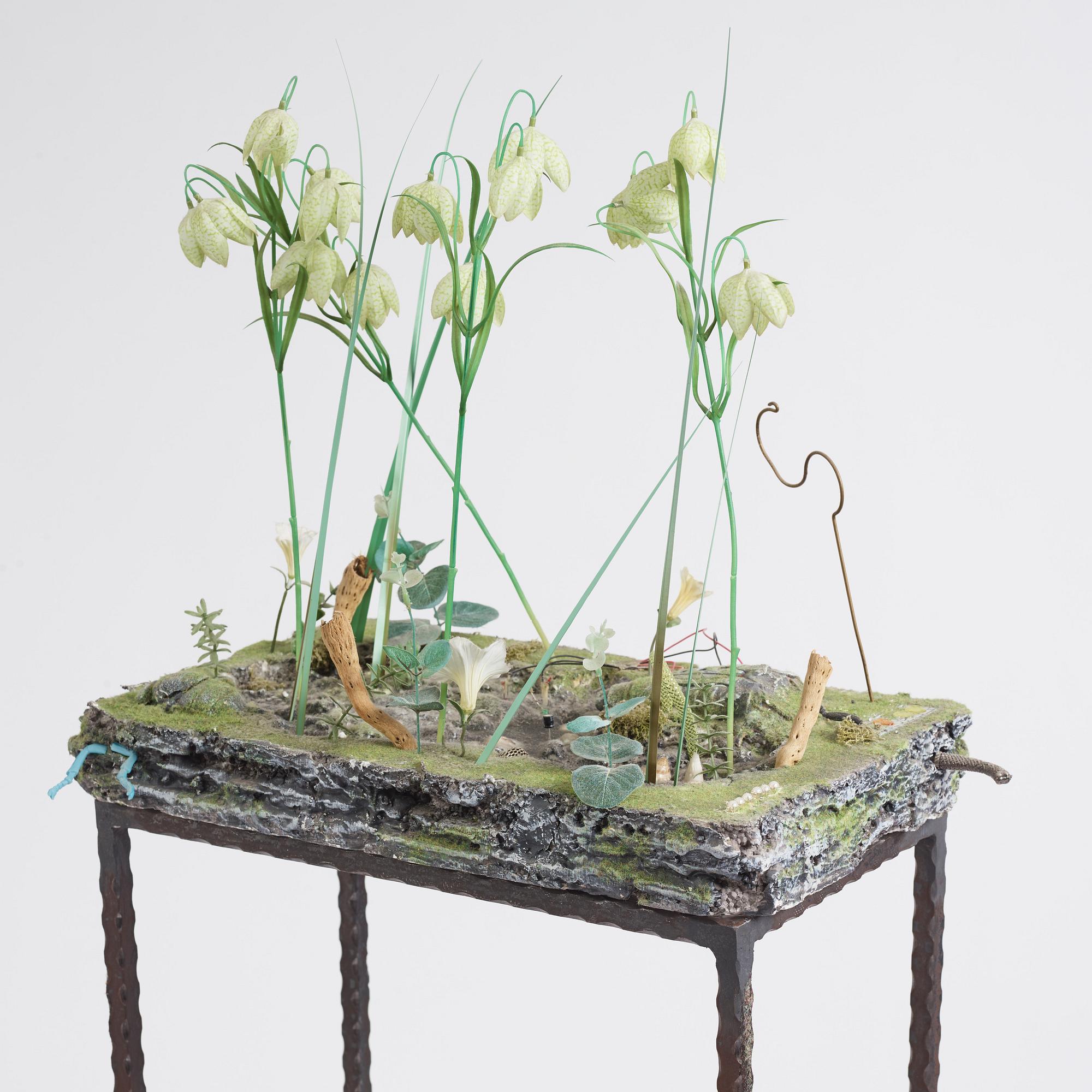 Veit Laurent Kurz, steel, styrofoam, wood, acrylic colour, plastic, 2014.