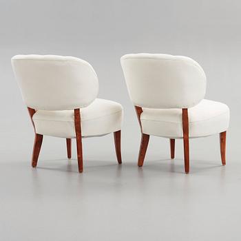 CARL MALMSTEN, fåtöljer, ett par "Berlin", sannolikt O.H. Sjögren, Tranås 1940-50-tal.