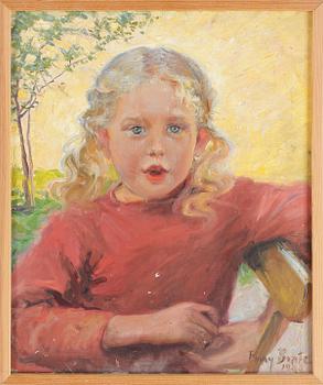 FANNY BRATE, olja på pannå, signerad daterad 1909.