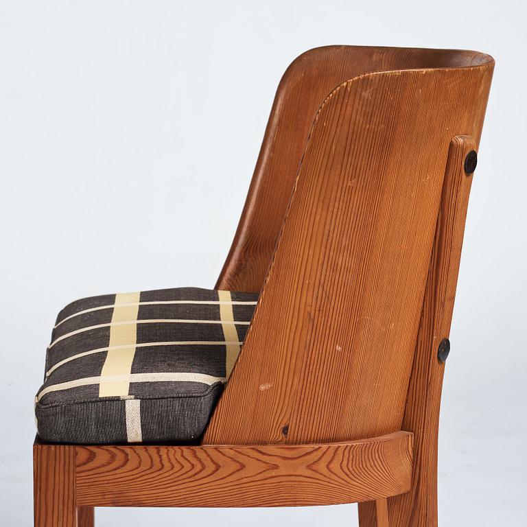 Axel Einar Hjorth, a stained pine "Lovö" chair, Nordiska Kompaniet, Sweden 1930s.