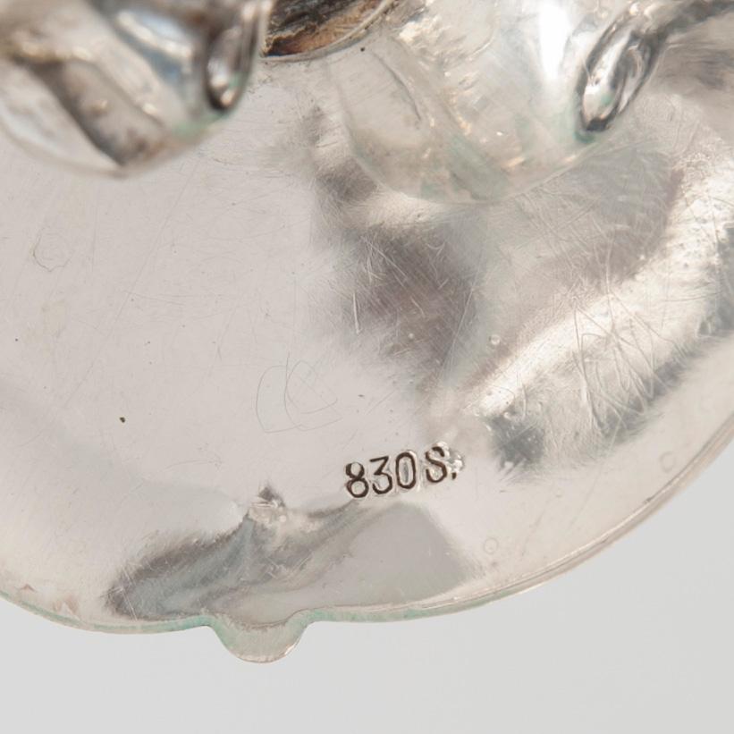 KANDELABRAR, ett par, silver, rokokostil, Grün Huge & Co, Helsingfors 1936. Totalvikt 1685 g.