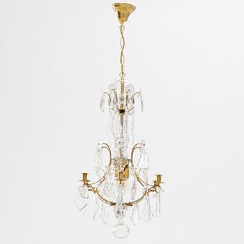 A Rococo style chandelier, mid/second half of the 20th century.