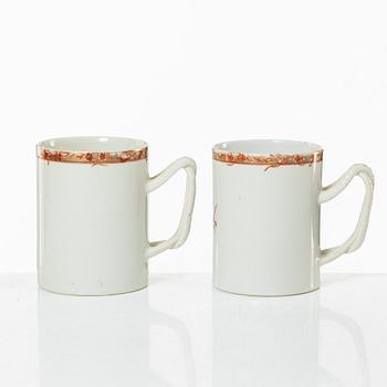 Servisdelar, fyra stycken, kompaniporslin, Kina, Qingdynastin, 1700/1800-tal.