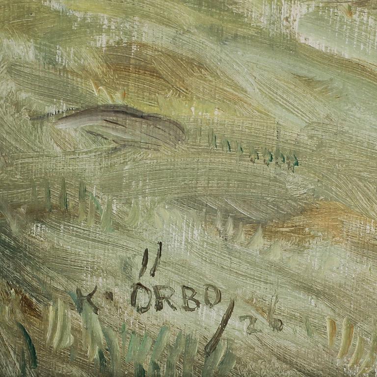 KARL ÖRBO, olja på pannå, daterad -26.