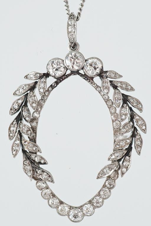 A DIAMOND PENDANT.