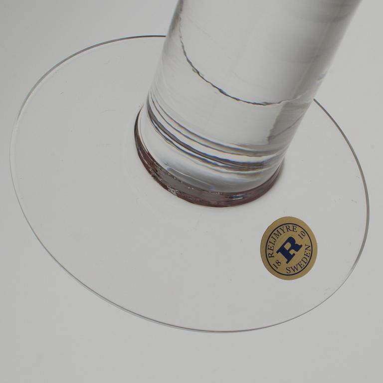 VINGLAS, 12 st, "Basic", Margareta Hennix, Reijmyre Glasbruk.