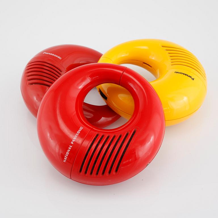 RADIOAPPARATER, 3 st, Toot-a-loop, Panasonic, Japan, 1900-talets tredje kvartal.