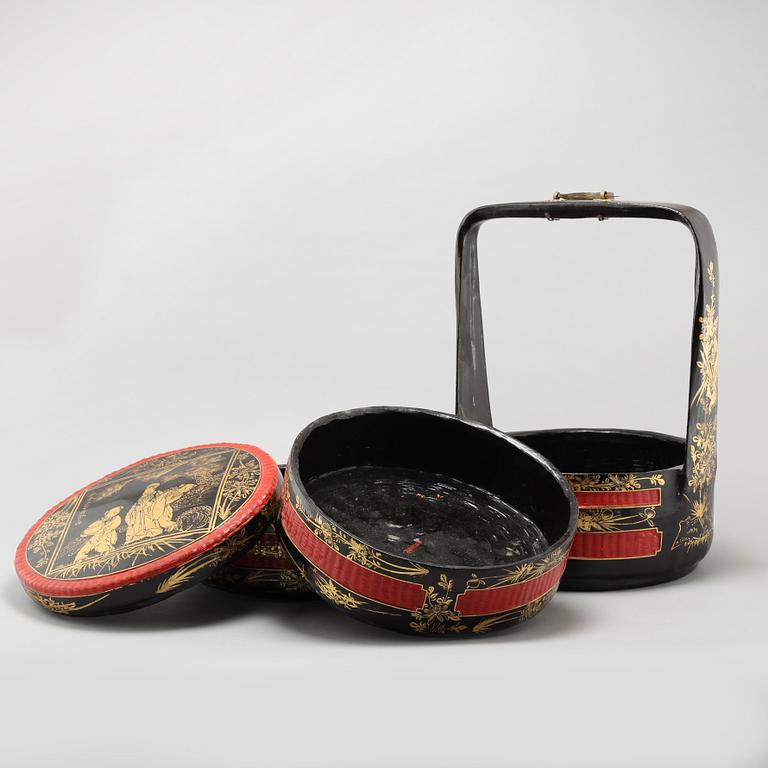 A Chinese food basket, 20th Century.