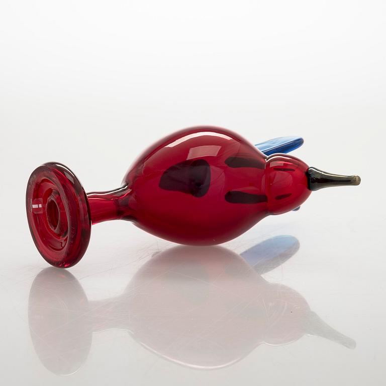 Oiva Toikka, 215th anniversary glass bird, 'Catcher', signed O. Toikka Nuutajärvi 1793-2008, 181/1215.