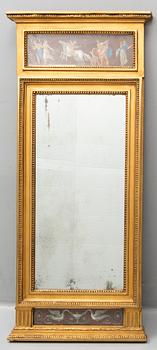 A late gustavian mirror, ca 1800.