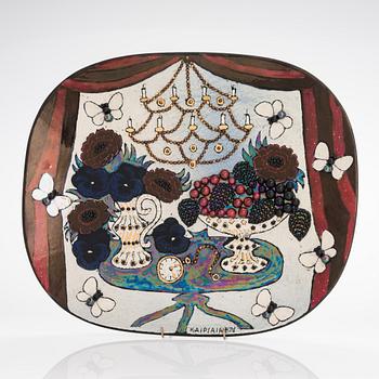 Birger Kaipiainen, dekorationsfat, keramik, signerat Kaipiainen Arabia.