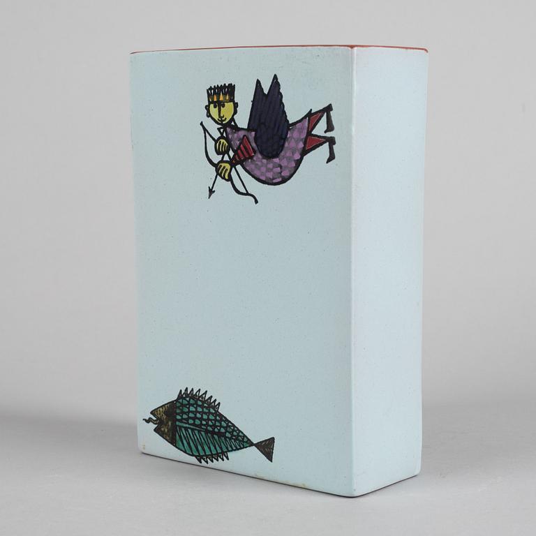 Stig Lindberg, a 'Karneval' faience vase, Gustavsbergs studio 1958-62.