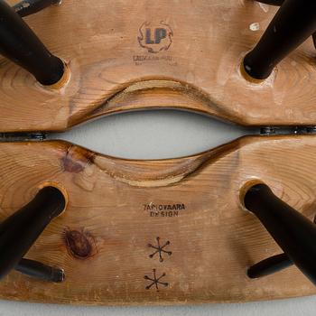 ILMARI TAPIOVAARA, stool, "Pirkka", Laukaan Puu, mid 1900.