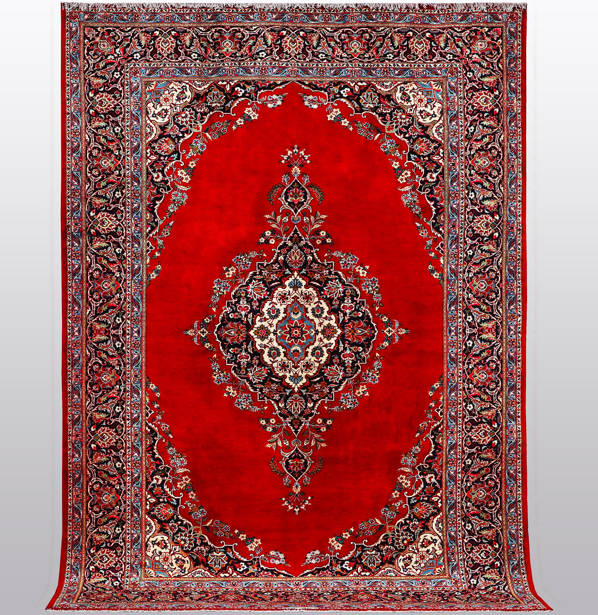 A carpet, Keshan, ca 353 x 240 cm.