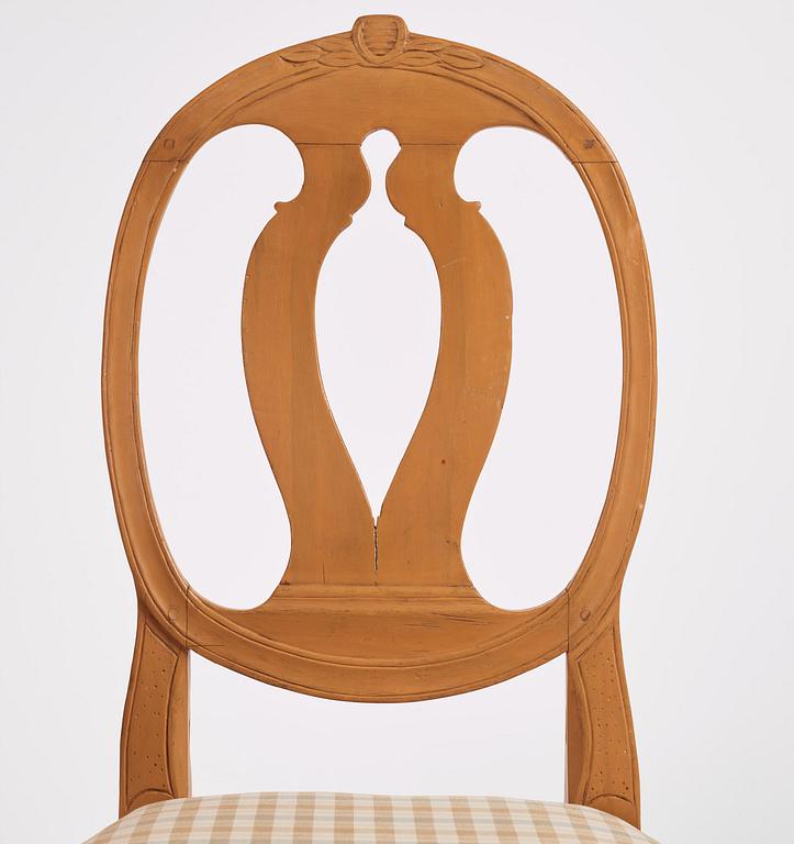 A pair of Gustavian chairs by E. Öhrmark (master in Stockholm 1777-1813).