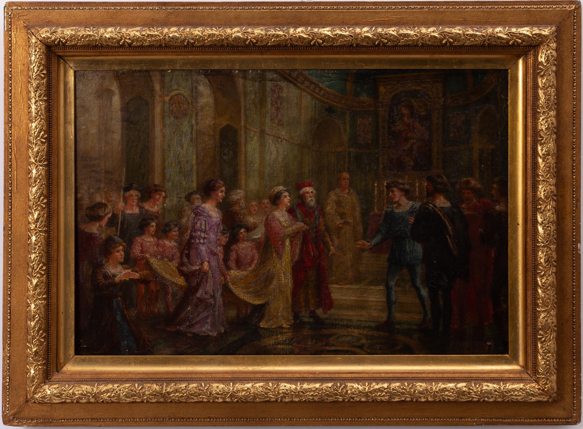 Engelsk skola, 1800-tal,  "The Wedding Scene" ur Shakespeare.