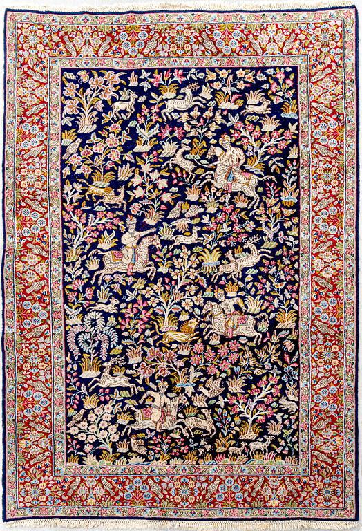 A semiantique Kerman carpet ca 242x150 cm.