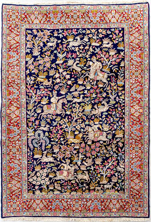 A semiantique Kerman carpet ca 242x150 cm.