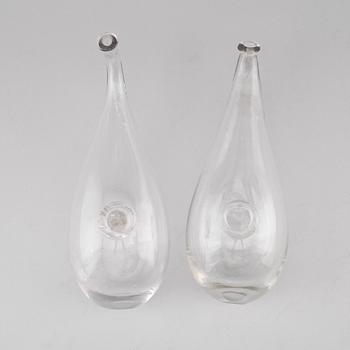 NAPPFLASKOR, 2 st, glas, 1800-tal.