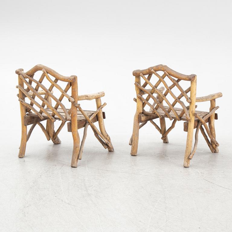 Garden furniture for children, second half of the 20th Century (4 pieces).