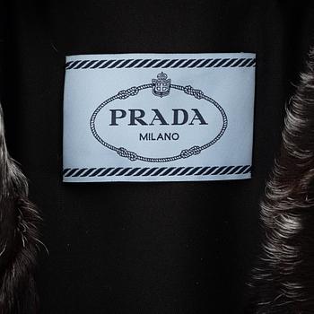Prada, a goat fur coat, size 38.