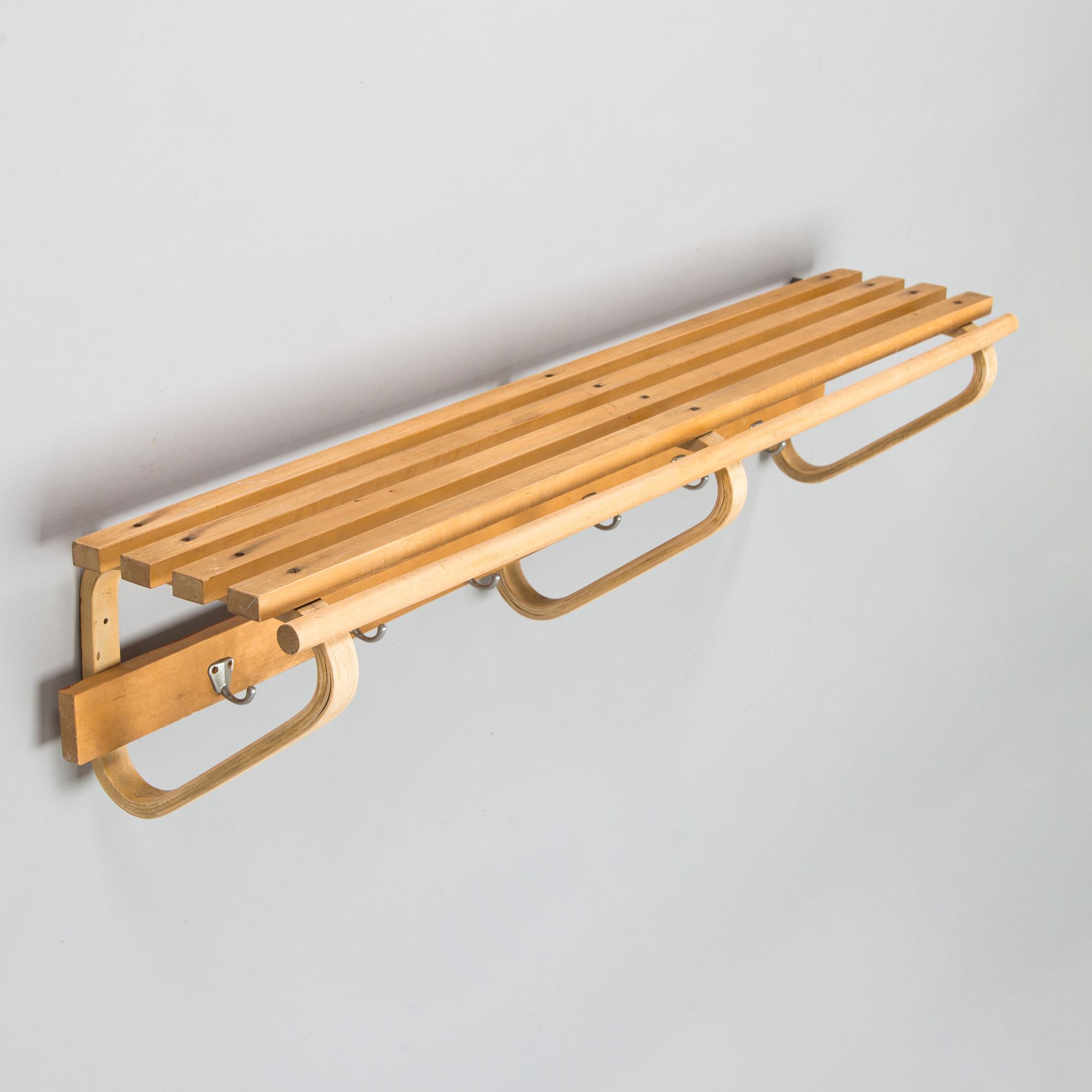 Alvar Aalto, a mid 20th century coat rack for O.Y. Huonekalu-ja Rakennustyötehdas A.B.