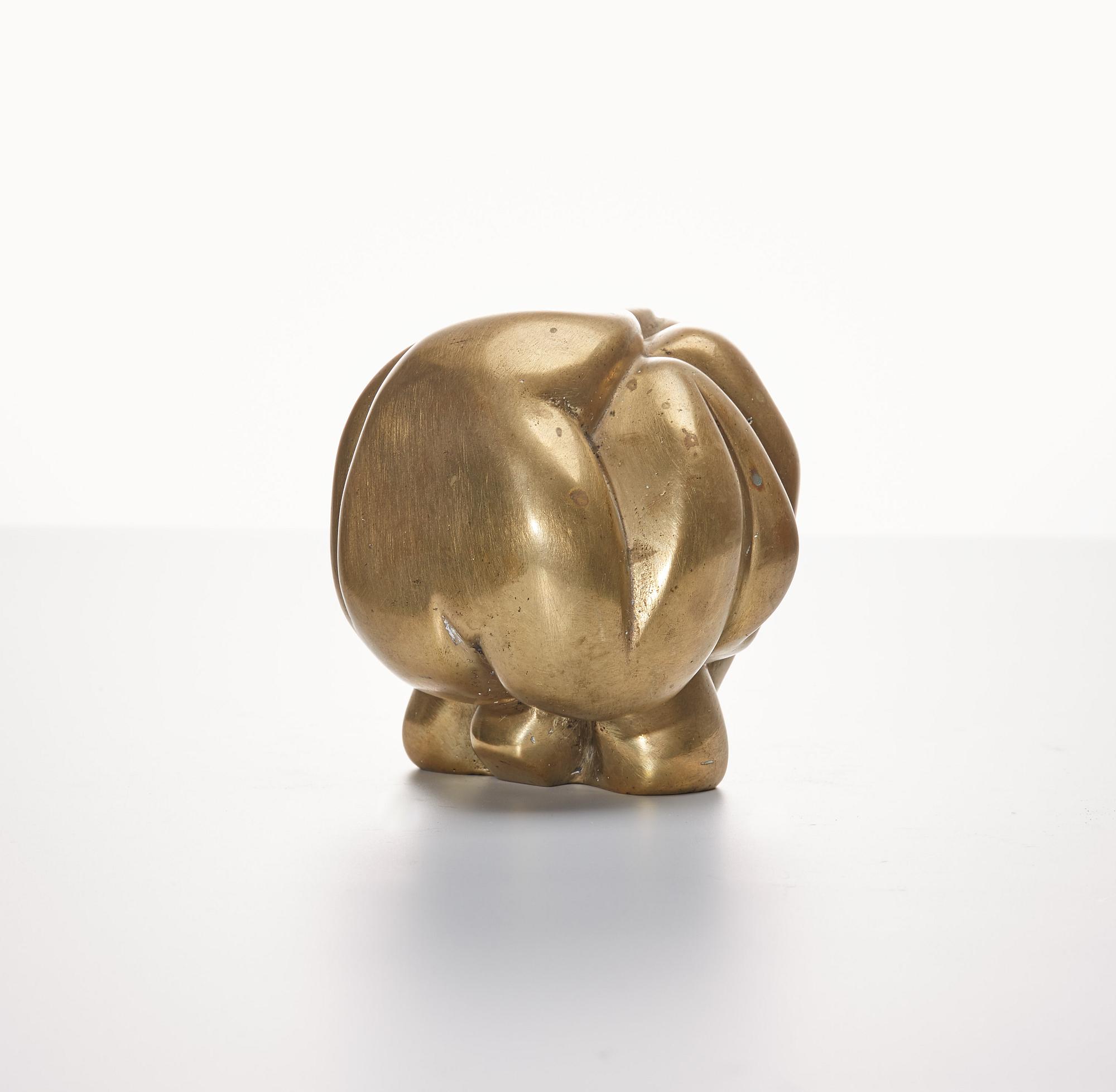 OKÄND KONSTNÄR,skulptur,mässing, numrerad 2/3. samt monogramsignerad CT.