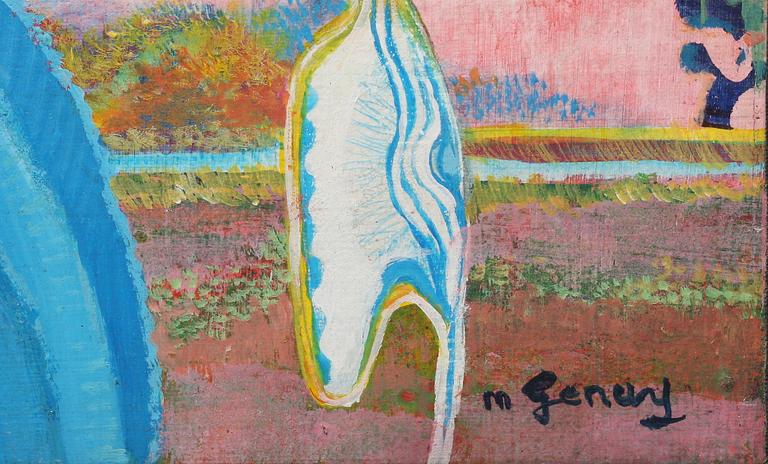 GENAY, MARCEL. Olja och akryl på duk.