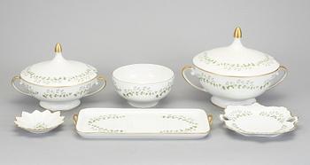 MATSERVIS, ca 85 delar, "Linneae Borealis", Hackefors, 1900-talets andra hälft.