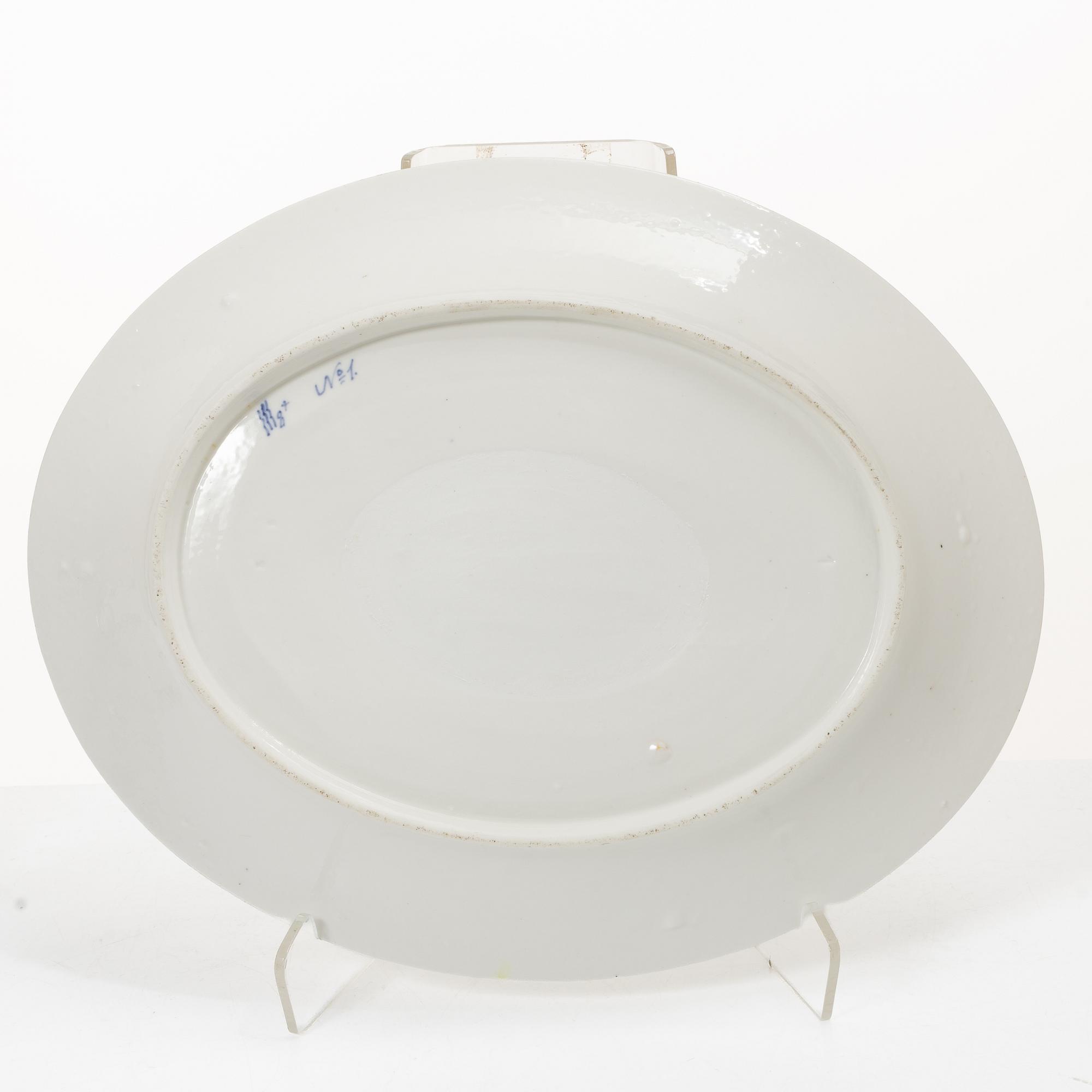Royal Copenhagen, Thirteen service pieces, 'Musselmalet Riflet', Denmark, 19th–20th century.